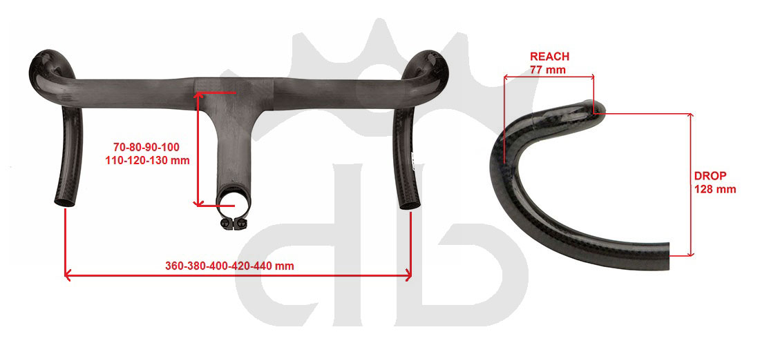 Darimo Carbon Nexum Curva Manubrio Integrata Strada Ultraleggera