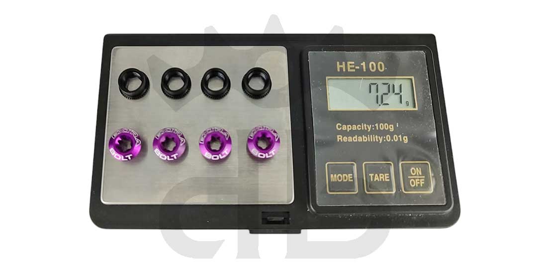 Extralite ExtraBolt 1 Kit Bussole Corona Ultraleggere (4 Maschi + 4 Femmine)