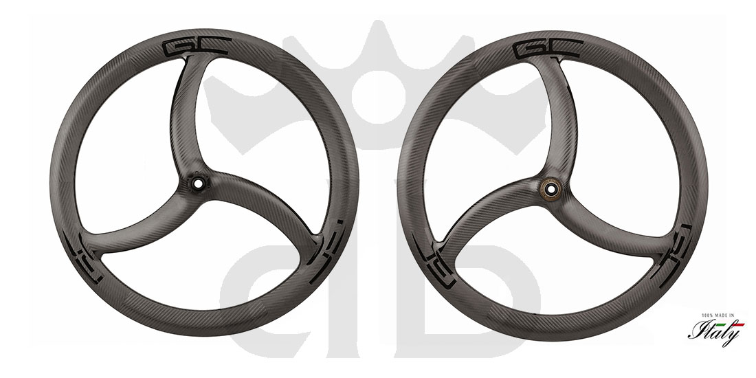GrigioCarbonio Tricolore XC T800 29" Ruote a Razze Carbon 1250 gr.