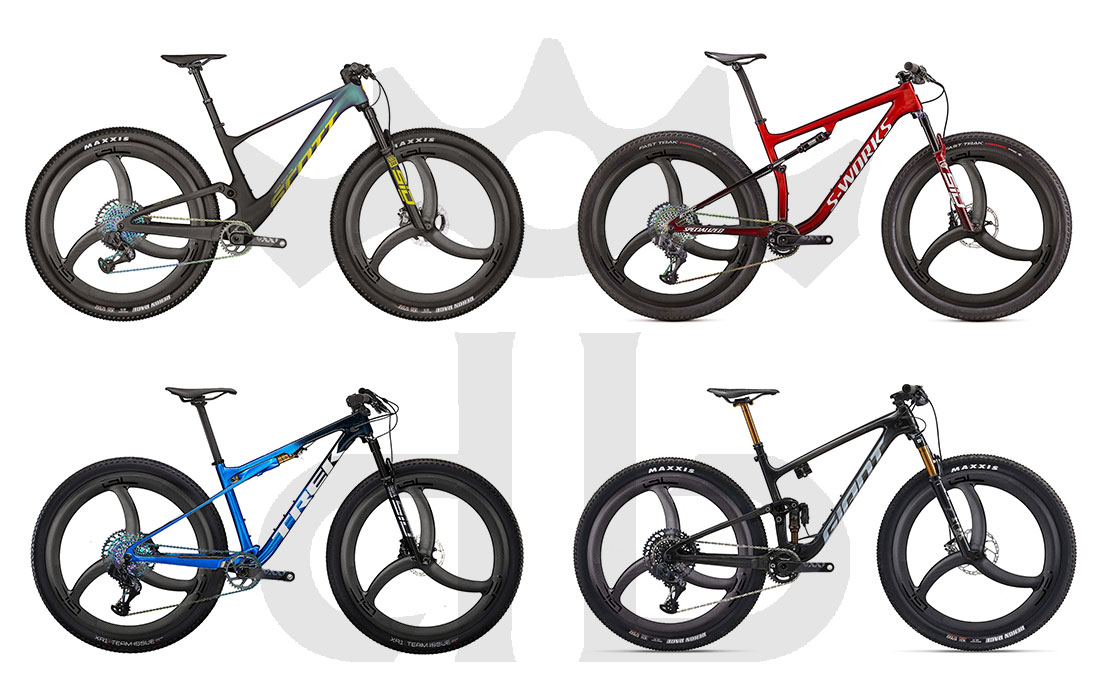 GrigioCarbonio Tricolore XC T800 29" Ruote a Razze Carbon 1250 gr.