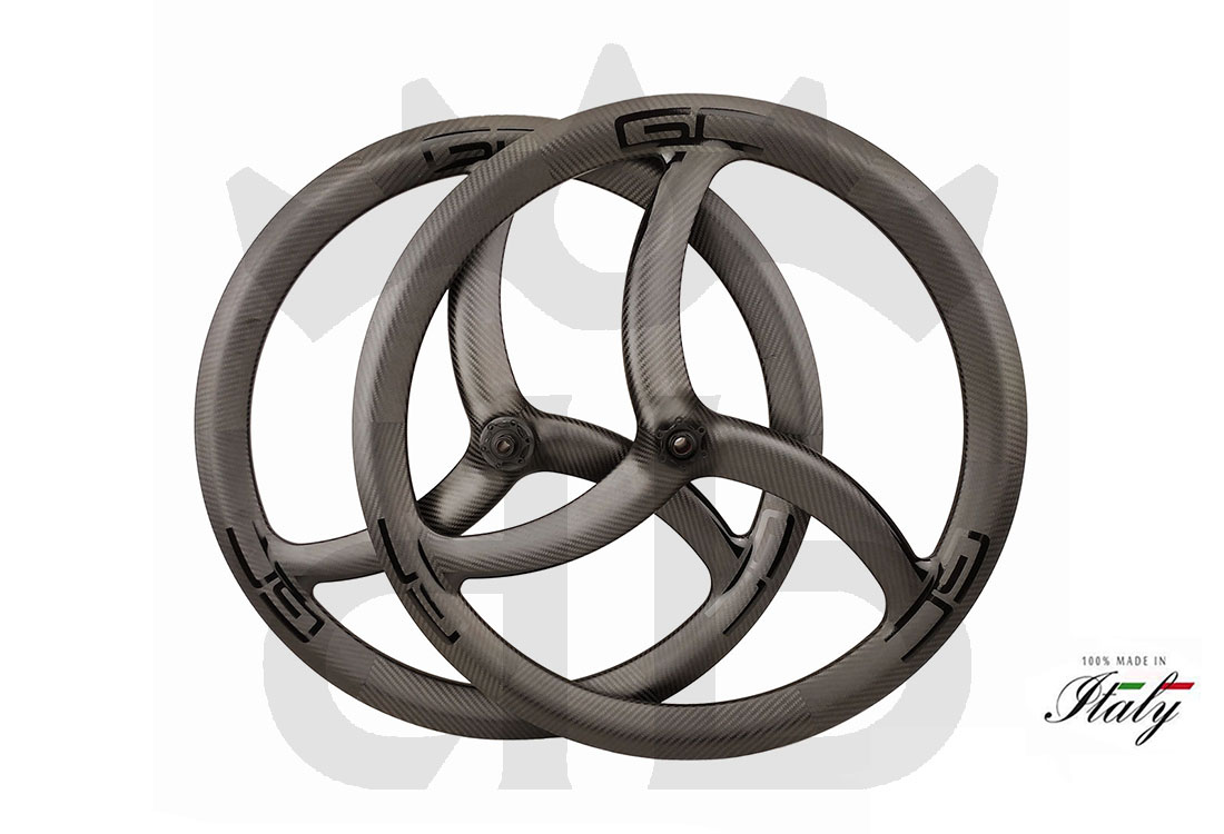 GrigioCarbonio Tricolore XC T800 29" Ruote a Razze Carbon 1250 gr.