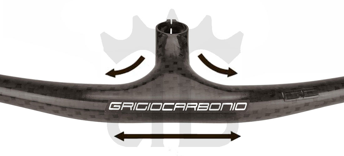 GrigioCarbonio Integrale MTB T1000 Manubrio Carbon Ultraleggero da 119 gr.
