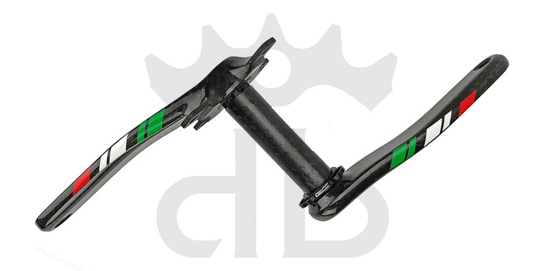 Pedivelle GrigioCarbonio MTB T1000 - BCD 104 mm - 269 gr.