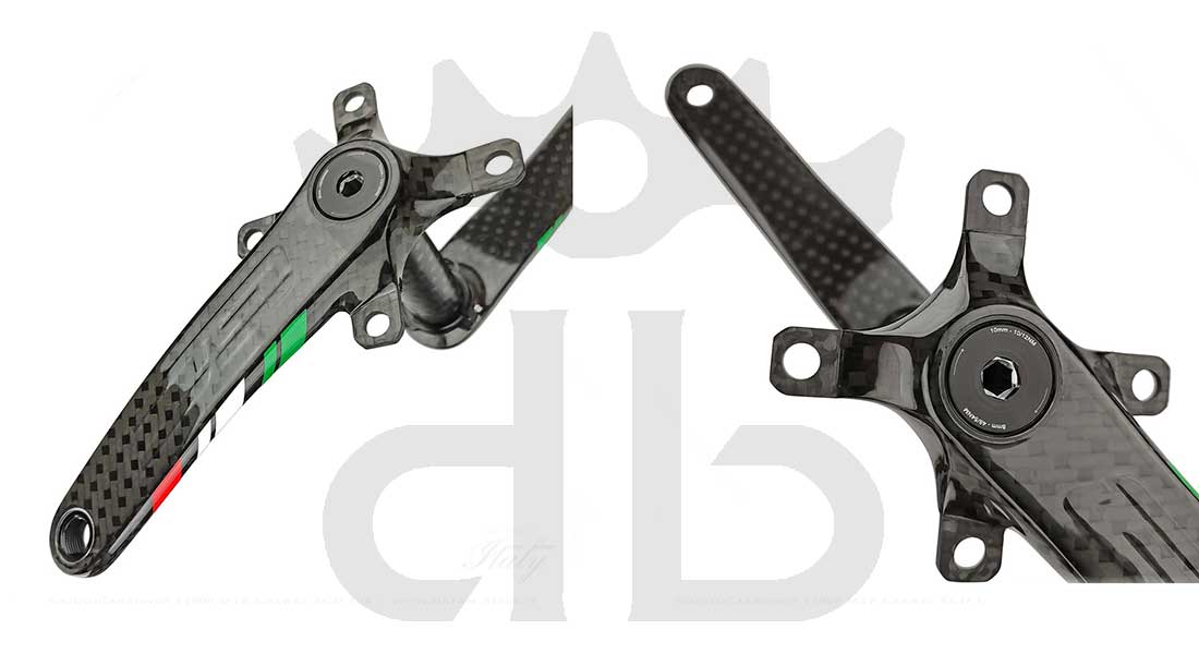 Pedivelle GrigioCarbonio MTB T1000 - BCD 104 mm - 269 gr.