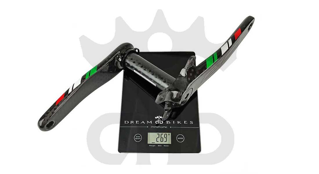 Pedivelle GrigioCarbonio MTB T1000 - BCD 104 mm - 269 gr.
