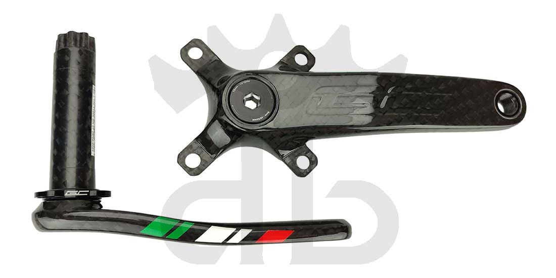 Pedivelle GrigioCarbonio MTB T1000 - BCD 104 mm - 269 gr.