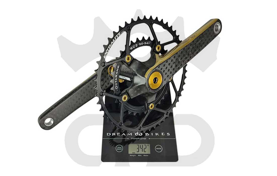 GrigioCarbonio Road T1000 BCD 110 mm Cranks - 5 Arms - 239 gr.