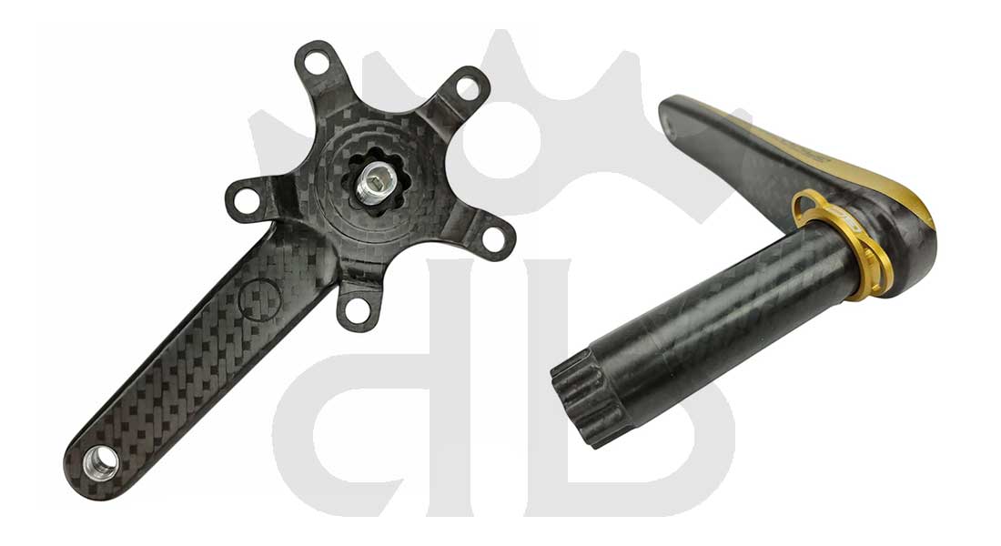 GrigioCarbonio Road T1000 BCD 110 mm Cranks - 5 Arms - 239 gr.