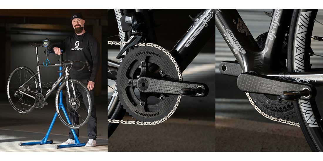 Pedivelle GrigioCarbonio Road T1100 BCD 110 mm - 5 Bracci - 225 gr.