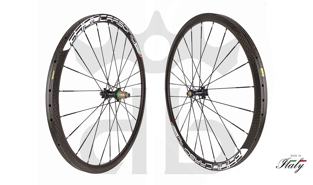 GrigioCarbonio Primato T28 Ruote Disc Tubolare - 820 gr.