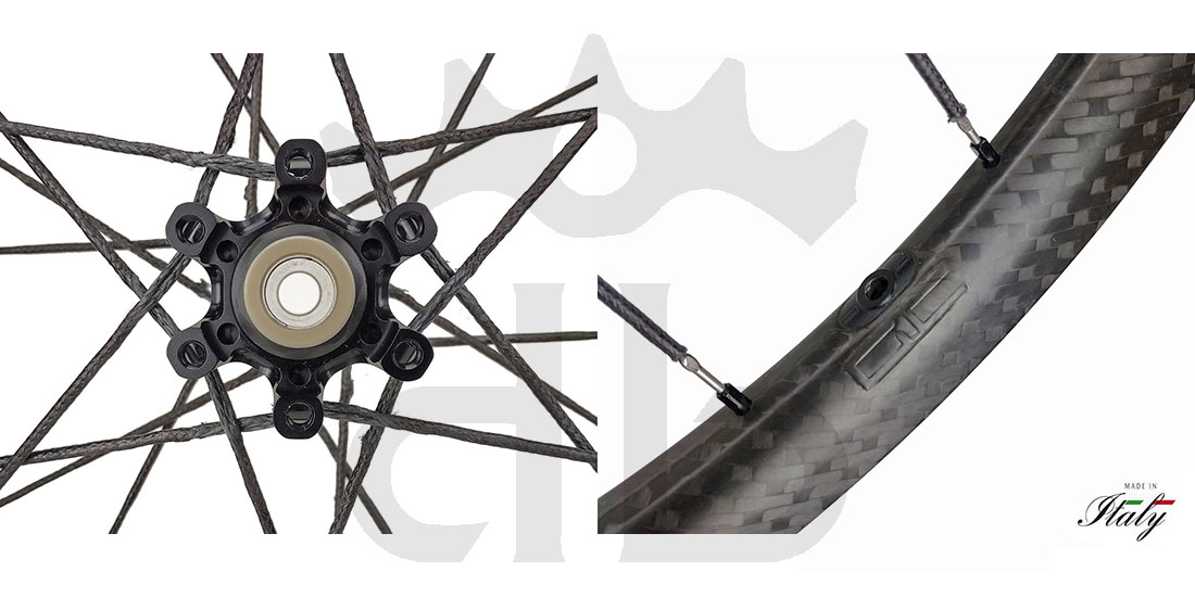 GrigioCarbonio Primato T28 Ruote Disc Tubolare - 820 gr.