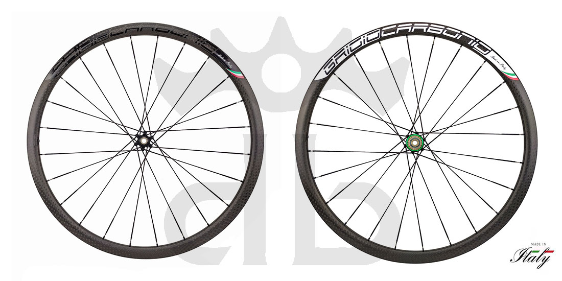 GrigioCarbonio Primato T28 Ruote Disc Tubolare - 820 gr.