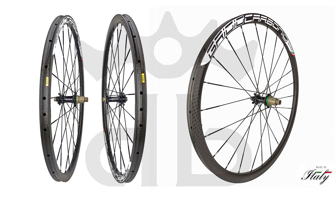 GrigioCarbonio Primato T28 Ruote Disc Tubolare - 820 gr.