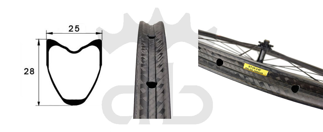 GrigioCarbonio Primato T28 Ruote Disc Tubolare - 820 gr.