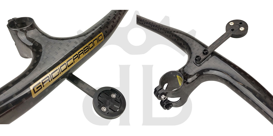 GrigioCarbonio Supporto Computer Per Manubrio Integrale MTB
