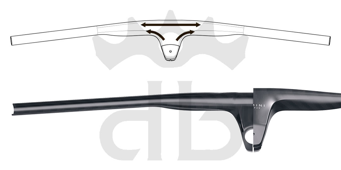 Gemini PRÖPUS  Manubrio Carbon Integrato MTB XC Ultraleggero Da 149 gr.