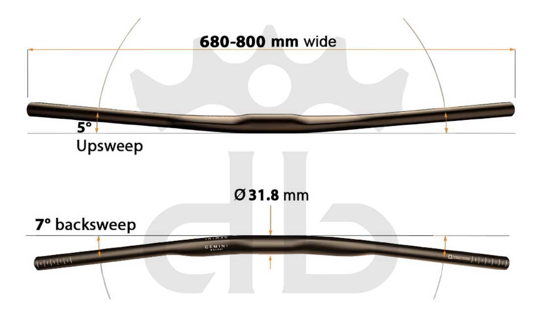 Gemini Wassat Curva Manubrio Carbon MTB XC Ultraleggera 99 gr.