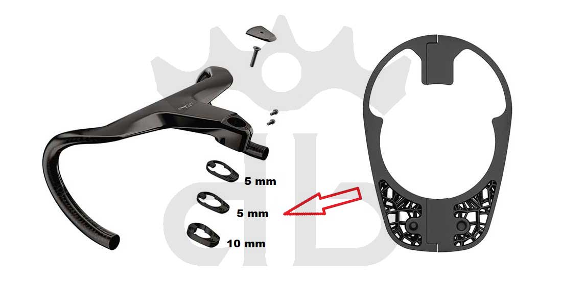 Gemini Alzir Curva Manubrio Integrata Strada Aerodinamica Ultraleggera