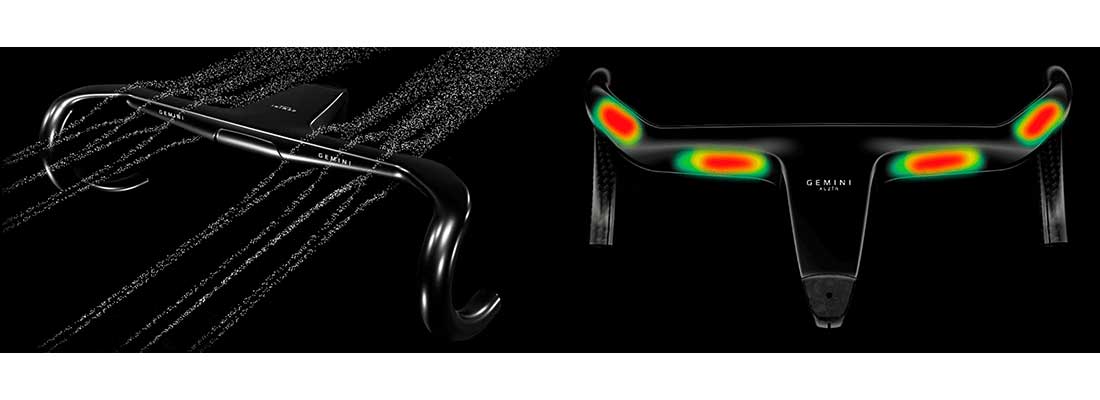 Gemini Alzir Curva Manubrio Integrata Strada Aerodinamica Ultraleggera