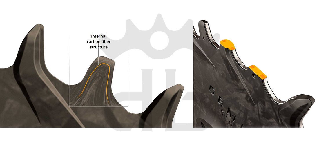 Gemini Rigel Corona Gravel Direct Mount (Offset 6.5 mm) Ultraleggera In Carbonio Forgiato, da 78 gr.