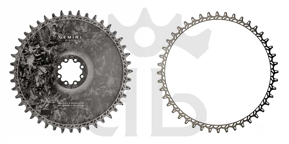 Gemini Rigel Corona Gravel Direct Mount (Offset 6.5 mm) Ultraleggera In Carbonio Forgiato, da 78 gr.