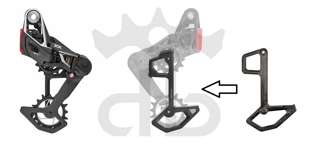 Hopp Carbon Gabbia Interna Cambio Sram Eagle Transmission 12v T-Type (XX SL, XX, X0, GX)