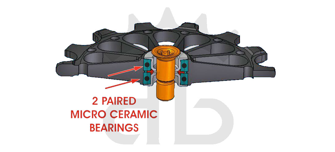 Extralite UltraPulley 11-11 Pulegge Cambio Ceramiche Ultralggere 11 Denti Sram, Shimano, Campagnolo