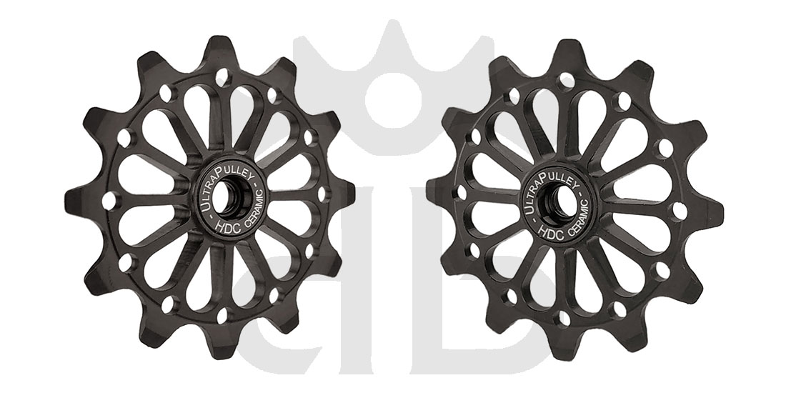 Extralite UltraPulley 12-12 Pulegge Cambio Ceramiche Ultralggere 12 Denti Sram, Shimano, Campagnolo