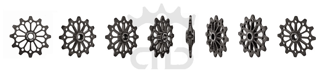 Extralite UltraPulley 12-12 Pulegge Cambio Ceramiche Ultralggere 12 Denti Sram, Shimano, Campagnolo