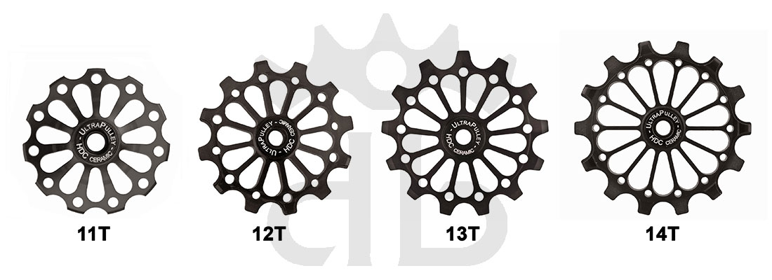 Extralite UltraPulley 12-12 Pulegge Cambio Ceramiche Ultralggere 12 Denti Sram, Shimano, Campagnolo