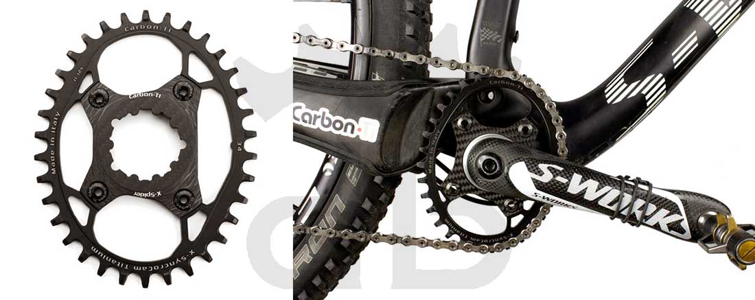 Carbon-Ti X-SyncroCam Ti BCD 76 mm Monocorona Asimmetrica in Titanio Nera