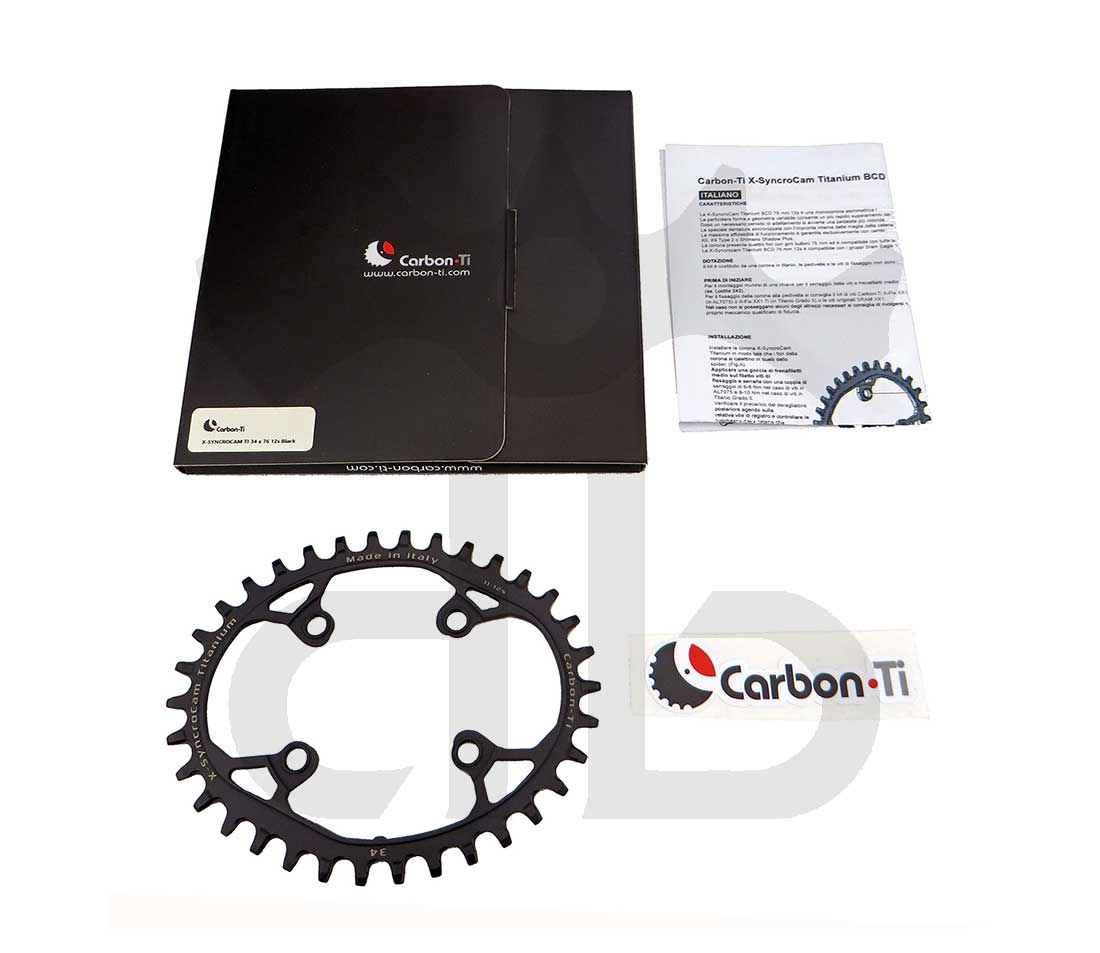 Carbon-Ti X-SyncroCam Ti BCD 76 mm Monocorona Asimmetrica in Titanio Nera