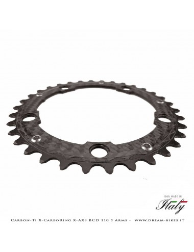 Carbon-Ti X-CarboRing X-AXS BCD 110 mm (5 Arms) Ultralight Aluminum/Carbon Chainring