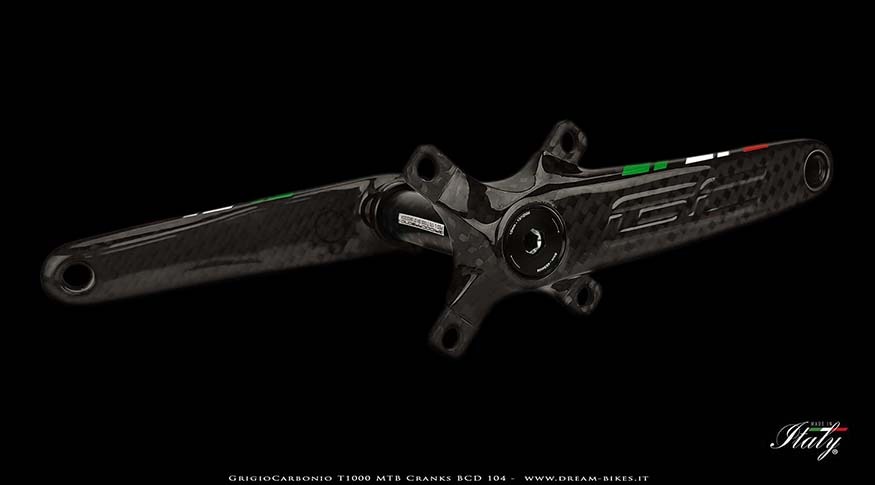 GrigioCarbonio MTB T1000 Cranks - BCD 104 mm - 255 gr.
